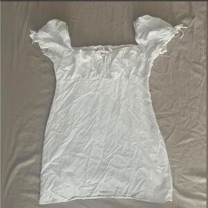 White Cotton Milkmaid Dress